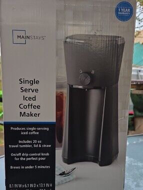 Mainstays Black Single-Serve Iced Coffee Maker